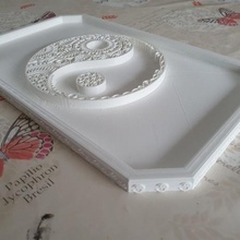 Zen Yin Yang Dekoration Tablett Kunst Plateau Dekor Sand Kies 3d print model - Mito3D