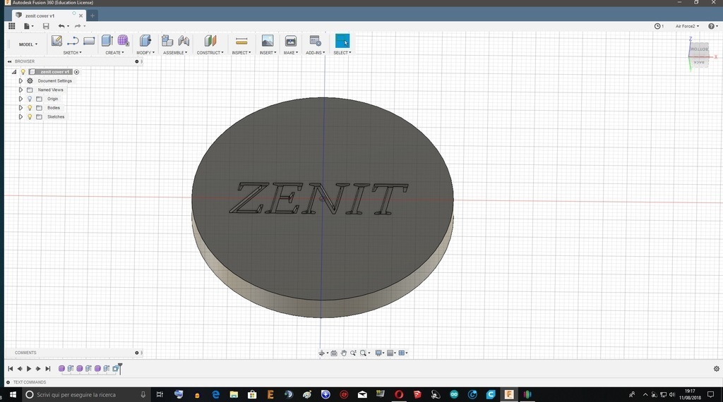 Zenit Linse Startseite Mantel 3D print model - Mito3D