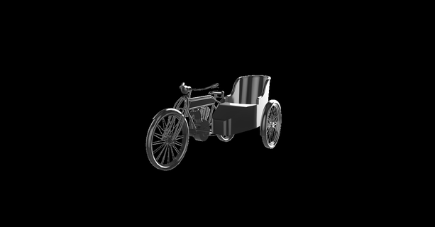zenit sidecar 1912 moto motociclo motore bicicletta motocicletta motorrad 3d print model - Mito3D