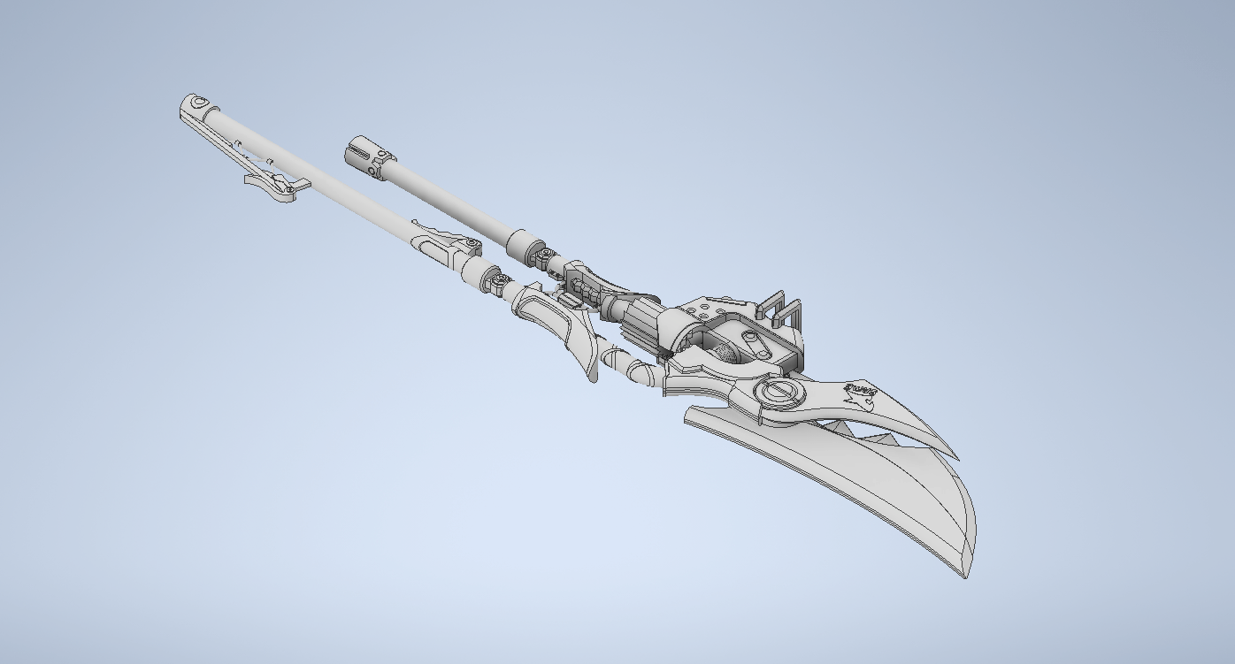 zensiz bölge sıfır ellen joe kesici victoria temizlik oyuncak kostüm oyunu bıçak ağzı makas destek 3D print model - Mito3D