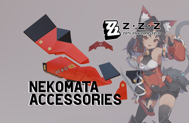 zenlos zone null nekomatas zubehör zzz nekomata nekomia mana cosplay stütze hoyoverse rüstung bein 3d print model - Mito3D