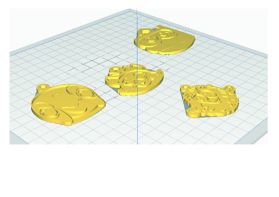 zenons bauernhof klein tiere zenon schlüssel ringe 3d print model - Mito3D