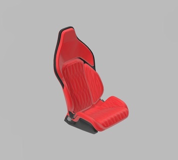 zenvo ts1 seat Art scale car modelling 1:24 1:25 bucket seats 3d print model - Mito3D