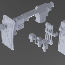 zeon silahlar Ayarlamak 1 144 100 gunpla modeller Sanat Zaku gundam 3d print model - Mito3D