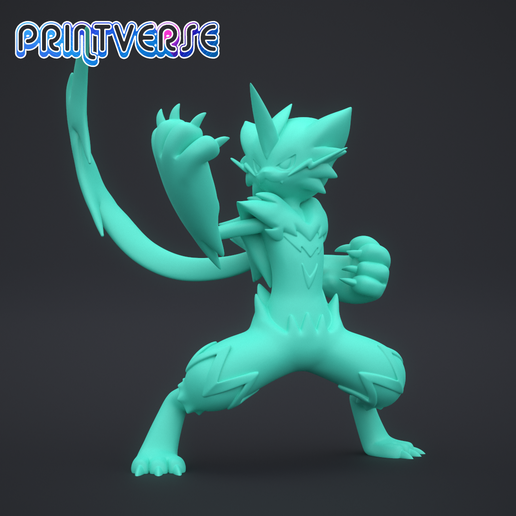 zeraora pokemon figurine 3D print model - Mito3D