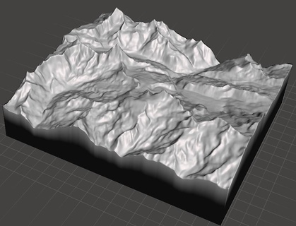 zermatt kayak valais İsviçre dağ Alpler 3d print model - Mito3D