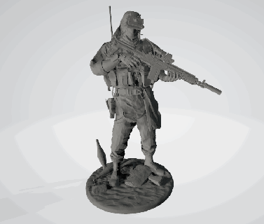 zero night heat - mw2 game hero figure toy easy poly call attack war cool weapon cartoon 3d print model - Mito3D