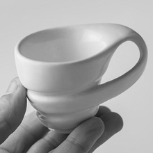 ralladura de cáscara café la taza cerámica con impresión 3d casa orgánica espresso comedor tabla el té tasse caf 3d print model - Mito3D