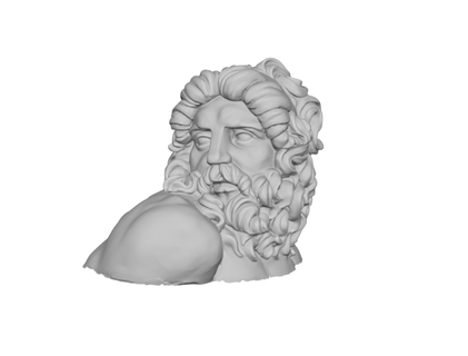 Zeus Dios cuerpo medio Grecia estatua Olimpo half lenght modelo textura texturizado 3d escanear modelado 3d print model - Mito3D