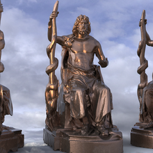 Zeus Rey Dioses trono 1 3d print model - Mito3D