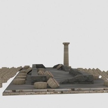 Zeus temple architecture zousse rompe bâtiment célèbre Architecture 3d print model - Mito3D
