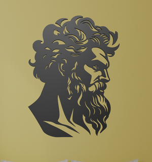 Zeus parede arte laser corte mitologia grego Deus olimpo raio divindade antigo Grécia rei Deuses céu divino 2d Projeto 3d print model - Mito3D