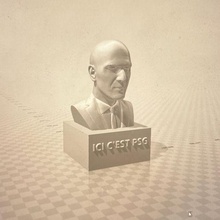 Zidane buste 3d print model - Mito3D