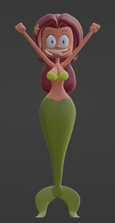 zig sharko marina arte anime serie scultura stregone cartoni animati figurina carattere animali sirena animale 3d print model - Mito3D