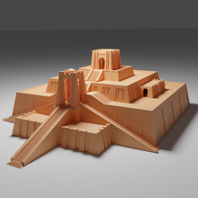 zigurat ziggourat templo Mesopotamia Arte historia religión deco decoración decorativo arquitectura 3d print model - Mito3D