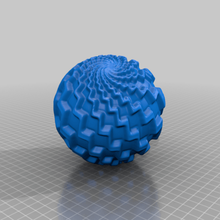 zigzag ball flashy pattern art 3d print model - Mito3D