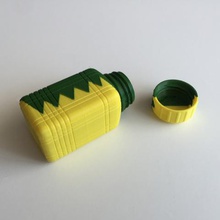 zigzag bottle screw cup dual extrusion 2 color various 3d print model - Mito3D