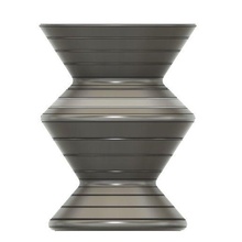 zigzag vase filet nervure fleur décor 3d print model - Mito3D