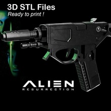 zip gun alien resurection replica cosplay handgun aliens 3d print model - Mito3D