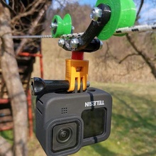 tyrolienne Go Pro cablecam gadget corde Zip français caméra 3d print model - Mito3D