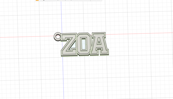 zoa keychain Jewelry key rings keychan school alphabet alphabet school zoa names name  3d print model - Mito3D