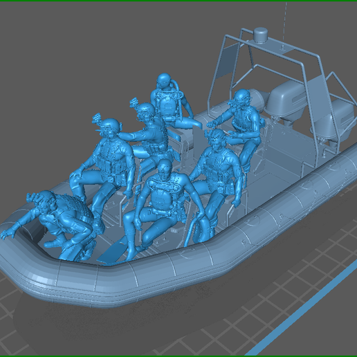 signe équipage militaire soldat guerre plongeur bateau op 3D print model - Mito3D