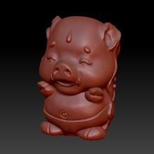 zodiaco en 3d q la versión 12 de cerdo joyería el colgante china año 3d print model - Mito3D