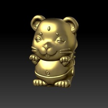 zodiac 3d q version 1 rat jewelry pendant china year 3d print model - Mito3D