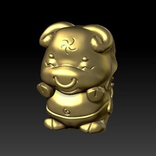 zodiaco en 3d q la versión 2 de buey joyería el colgante china año 3d print model - Mito3D