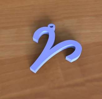 zodiac aries keychain Jewelry 3dprint 3d printed stl ender 3 3d print model - Mito3D