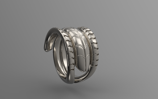 zodiac series - aries ring finger sizes 12 125 & 13 jewelry design 3d printing jewellery 3d print model - Mito3D
