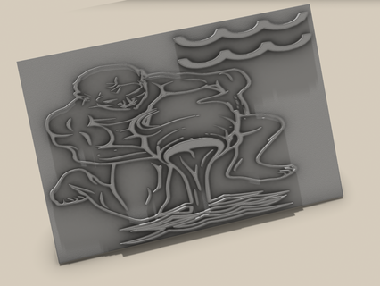zodiac sign aquarius embossing shape stamp image form punch stencilew 3d print model - Mito3D