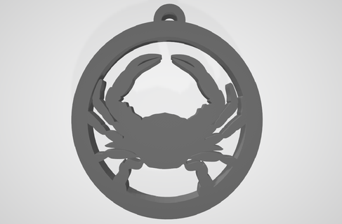 zodiac sign keychain cancer - crab birthday toy chain 3d print model - Mito3D