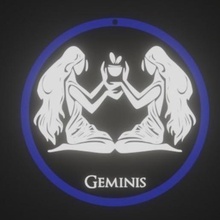 zodiaco gemini various geminis zodiac horoscopo horoscope sign 3d print model - Mito3D