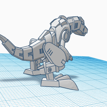 zoïdes zeke organoïde art collection articulé dinosaure robot mech 3d print model - Mito3D