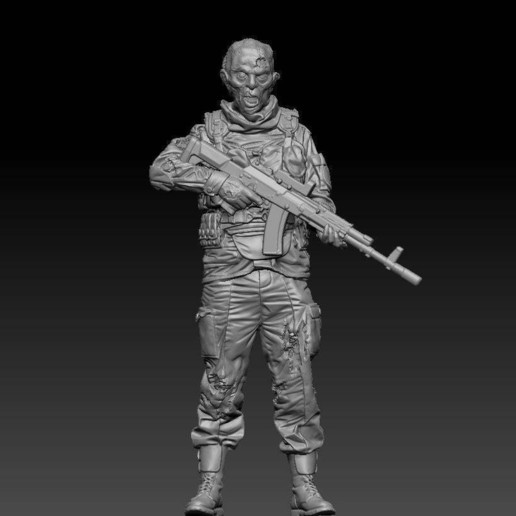 zombi soldado 3D print model - Mito3D
