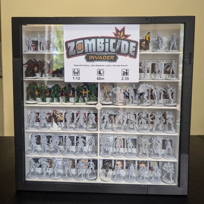 zombicida invasor cubo organizador almacenamiento tablero juegos mesa insertar 3d print model - Mito3D