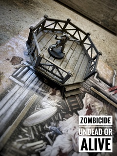 zombicida muertos vivientes viva balcón juego occidental mesa tablero zombies terreno 3d print model - Mito3D