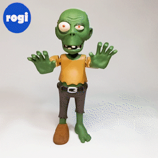 zombie articulated flexi toy 3d print model - Mito3D