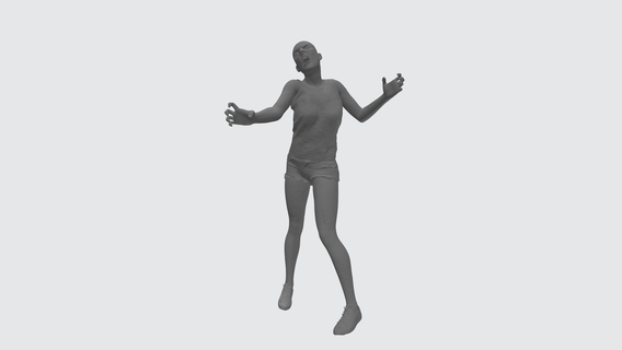 zombi mujer stl 1 35 apocalipsis 3d print model - Mito3D