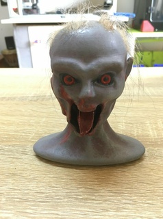 zombie zombie creature halloween deco bust  3d print model - Mito3D