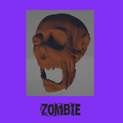 zombie art horror walking figure head monster dead living 3D print model - Mito3D