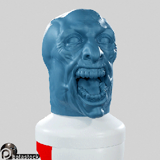 zombie dentifricio tazza Halloween testa mummia vampiro non morti cap dentale dracula dispenser denti Salute ragazzo bambino vacanza Frankenstein Casa bagno ghoul cadavere 3d print model - Mito3D