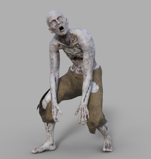 zombie 4 thewalkingdead creepy apocalypse monster horror makeup cosplay scary playstation xbox 3d print model - Mito3D