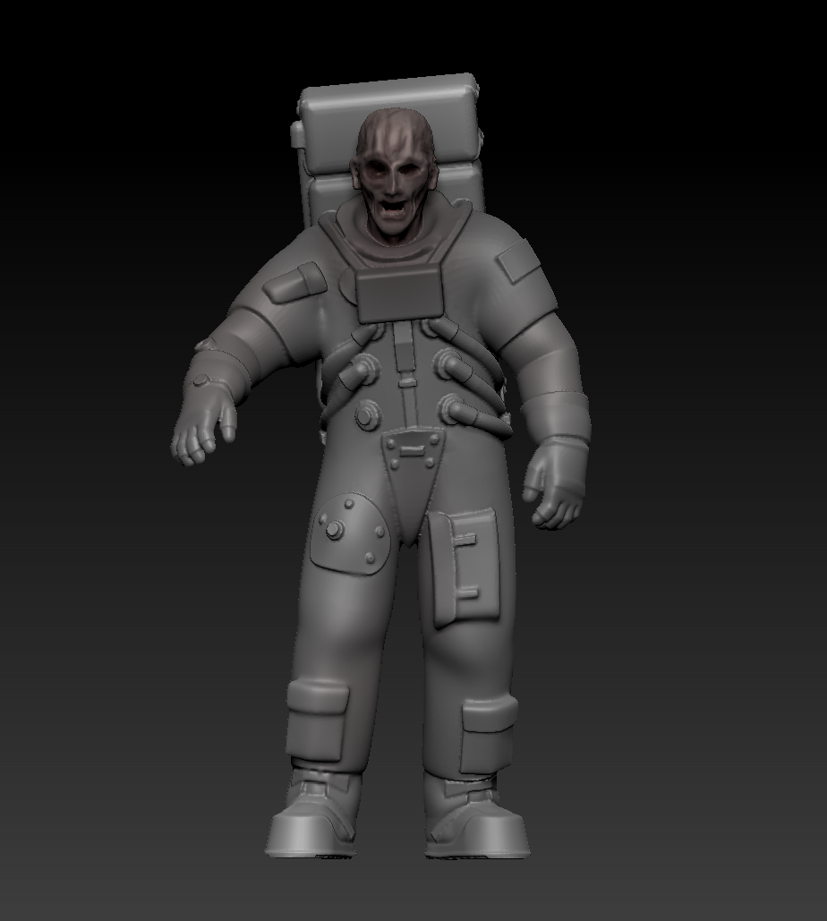 zombie astronaut Game figure game action scary toy 3D print model - Mito3D