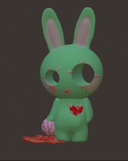 zombie bunny easterxcults easter decoration table home design gothic 3d print model - Mito3D