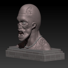 zombie bust printing gaming miniature assembly various 3d printer parts busts zombies 3d print model - Mito3D