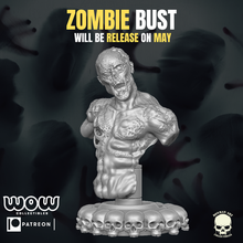 zombie bust 3d print model - Mito3D