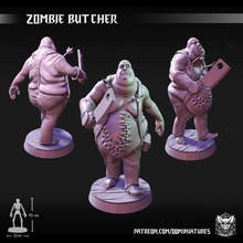 Zombie Metzger Spiel Zombies Dungeonsanddragon dnd Miniatur Minis Dungeondog Untote tot Kreatur böse DungeondogMiniaturen Tischplatte 3d print model - Mito3D