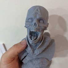 zombi casquette buste statue art capitaine Amérique morts vivants Halloween merveille disney jouets collectionner 3d print model - Mito3D